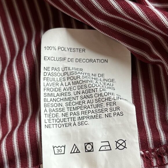 Grand Slam Mens Golf Polo Shirt Maroon White Stripes Size Large - Picture 8 of 8